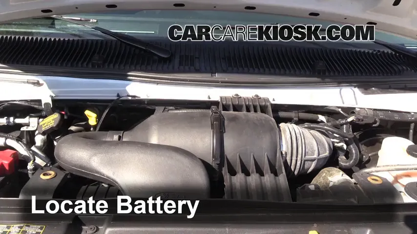 2013 Ford E-350 Super Duty XLT 5.4L V8 FlexFuel Standard Passenger Van Battery Replace